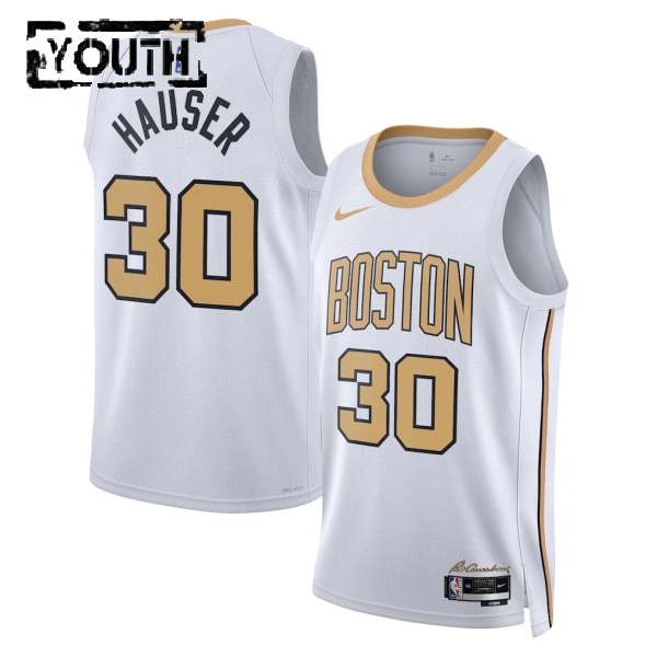 Boston Celtics Trikot Sam Hauser Nike 2025-26 City Edition Weiß Swingman - Kinder Boston Celtics Trikot Sam Hauser Nike 2025-26 City Edition Weiß Swingman - Kinder